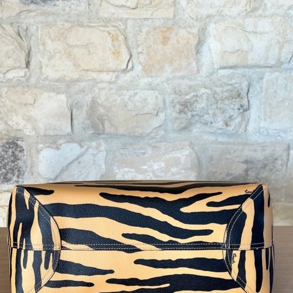 Coach Zebra Print City tote & wallet set brown black NWT - Picture 11 of 15